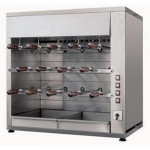 Girarrosto a Gas ENG Modello ChurrascoCM14G 3 piani Motori indipendenti per ogni spada Spade N. 14 in acciaio inox, cm 50