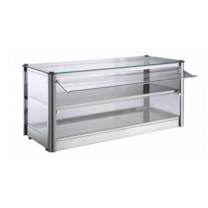 Vetrina espositore da banco neutra TP Modello KB82N in lamiera di acciaio inox