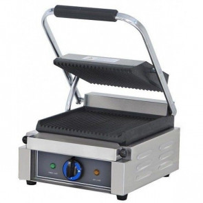 Piastra in ghisa elettrica Scaldapanini singola CSA Piano di cottura rigato Coperchio Rigato Modello SR-BS