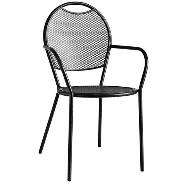 Poltroncina da esterno impilabile TESR Struttura in acciaio verniciato Modello 810-C78A