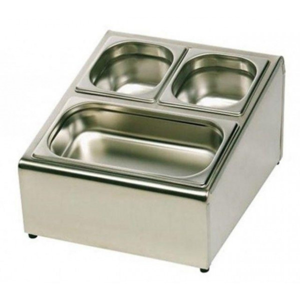 Espositore Gastronorm in acciaio inox Kar Modello ESG416 Capacità N. 4 GN 1/6 H 150