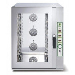 Forno misto convezione/vapore diretto digitale Modello TOP10D Ventilatore contrifugo con autoreverse Capacità camera cottura 10x600x400 GN1/1
