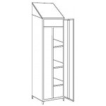 Armadio Portascope in acciaio inox 304 IXP n.1 anta a battente profondità anta cm 50 Modello S5069601