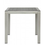 Tavolino esterno TESR Struttura in alluminio satinato, piano in materiale composito Modello 907-HA39