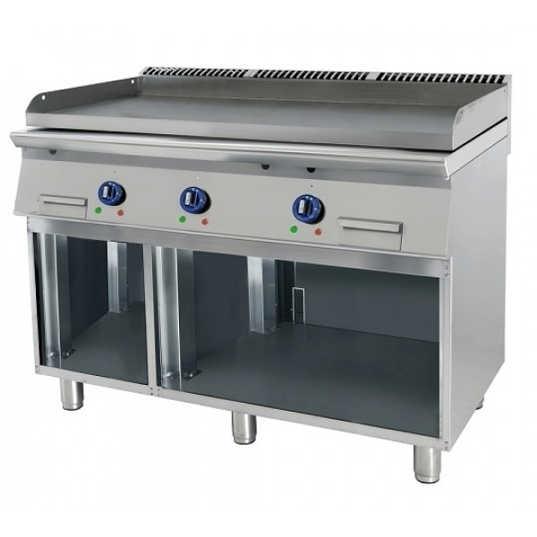 Frytop elettrico Csa Modello 7FT3ELR con piastra da 1200mm 2/3 liscia 1/3 rigata su vano a giorno