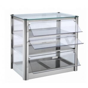 Vetrina espositore da banco Calda TP Modello KB53R in lamiera di acciaio inox Potenza 400 W
