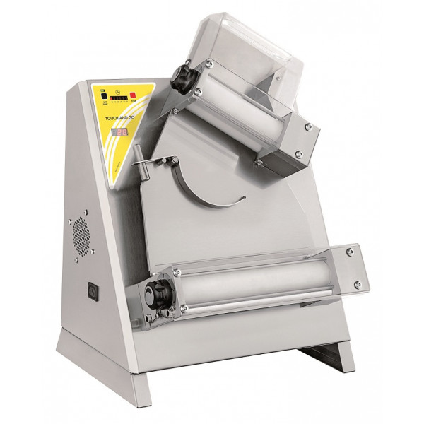 Stendipizza Dilaminatrice TOUCH AND GO a due coppie di rulli(rulli superiori inclinati) PF Modello SIGMA 310 T.GO Dimensioni pizza cm.14/30