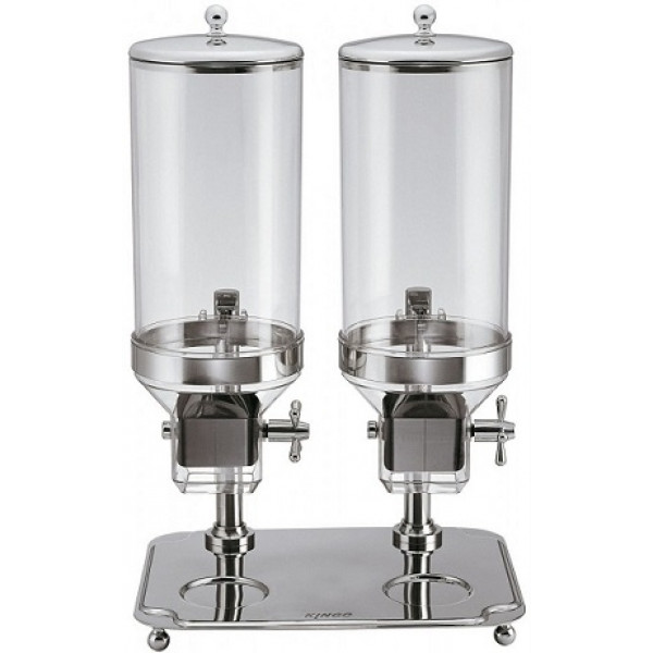 Distributore Cereali Modello DC10302 doppio contenitori trasparenti doppio