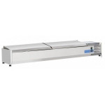 Vetrina refrigerata porta bacinelle Modello VRX18/33SS in acciaio INOX Compatibile con vaschette 8 x GN 1/4