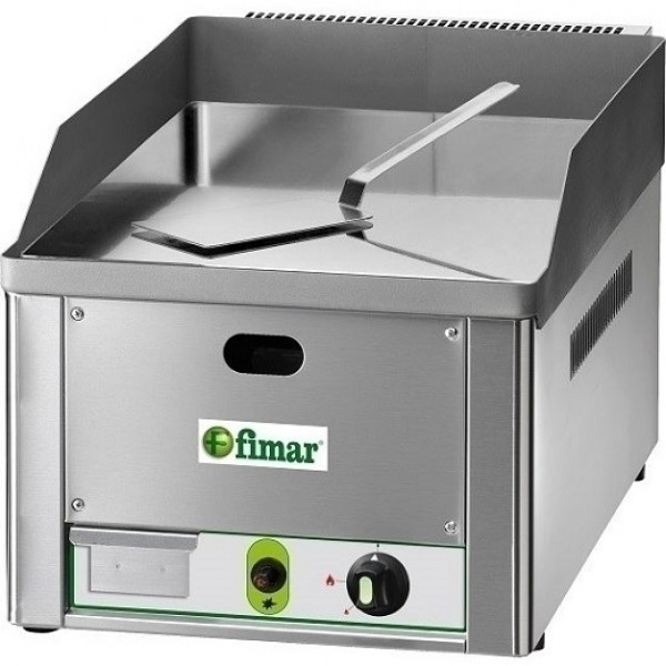 FryTop a gas Modello FRY1LMC singolo liscio piano in acciaio cromato