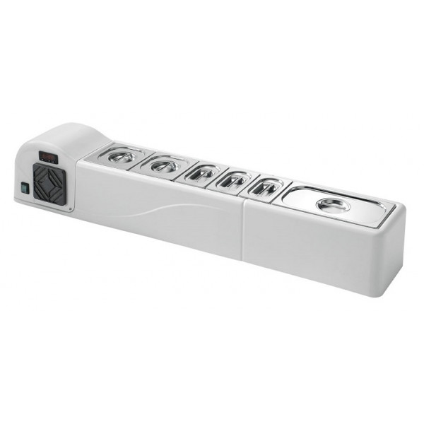 Espositore vetrina refrigerata da tavolo TCN Capacità vaschette GN vari formati Potenza kW 0,07 Modello PICO