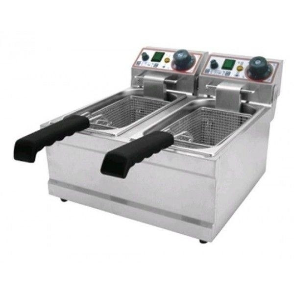 Friggitrice Elettrica Da banco Modello FB4+4 Potenza: KW 2+2