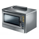 Forno a gas a convezione con umidificazione Modello CKF1001GIXAL per gastronomia con supporti interni Capacità n. 4 teglie/griglie cm 60 x 40 o n. 5 teglie/griglie 1/1GN Apertura laterale