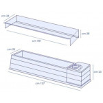 Espositore vetrina refrigerata da tavolo TCN Capacità vaschette GN vari formati Potenza kW 0,13 Modello MACRO