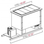 Vasche pozzetti da incasso per gelato/granite con riserva ETM Modello PANORAMA8RIS-1T Semilavorata da pannellare Ventilata N.8 Pozzetti