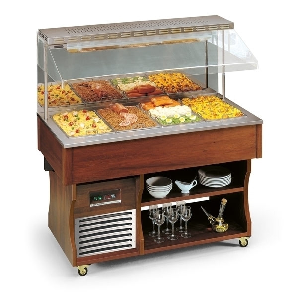 Espositore murale Buffett espositore caldo bagnomaria Modello MURALE 6 M BM Potenza W 4400