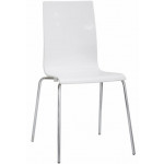 Sedia da interno impilabile TESR Struttura in metallo cromato Scocca in polipropilene Modello 922-CT20