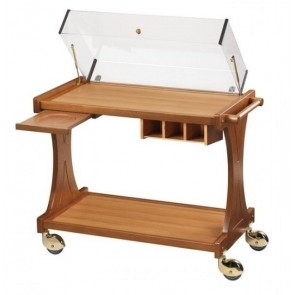 Carrello di servizio in legno noce Modello CL2351 due piani