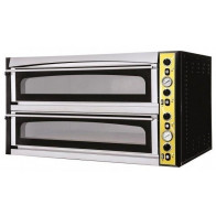 Forno Elettrico meccanico per pizza PF 2 camere di cottura Porta a vetro N. Pizze 9 +9(Ø cm 35) Modello ENDOR 99 GLASS