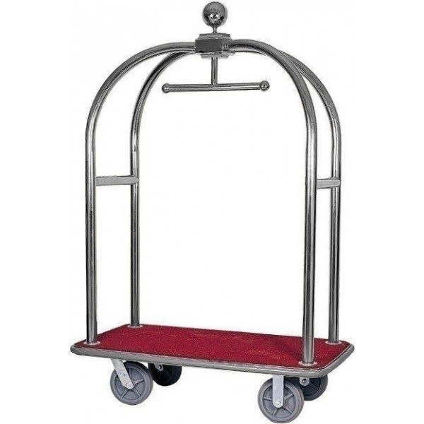 Carrello portavaligie appendi abiti Modello PV2001I in tubolare inox