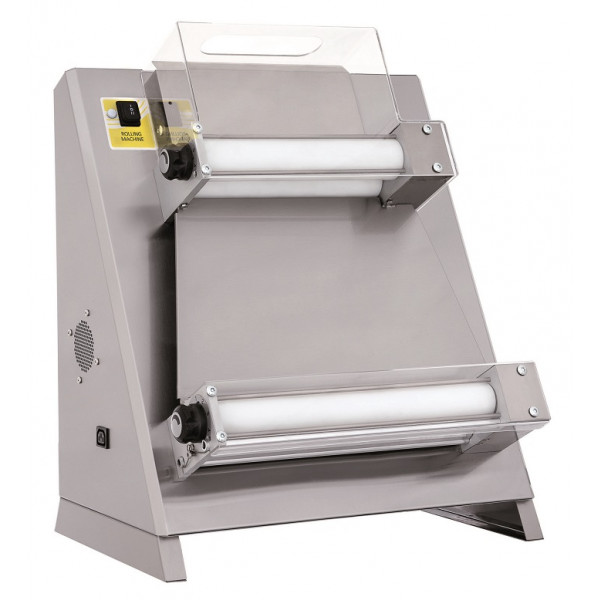 Stendipizza Dilaminatrice a due coppie di rulli(rulli paralleli) PF Modello SIGMA 500 RP Pedale elettrico Dimensioni pizza cm.26/45