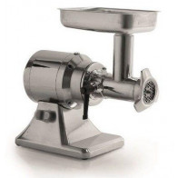 Tritacarne elettrico Modello TSK12 Bocca: Ø 70 mm Produzione oraria: 200 kg Gruppo macinazione: Acciaio Inox