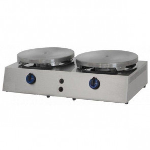 Crepiera a Gas Doppia CSA Superfice Piastra in ghisa Superficie piastra: 2X350mm Modello CRD-MG