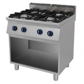 Cucina 4 fuochi a gas Csa con fiamma pilota, su vano a giorno Modello 7C4FP