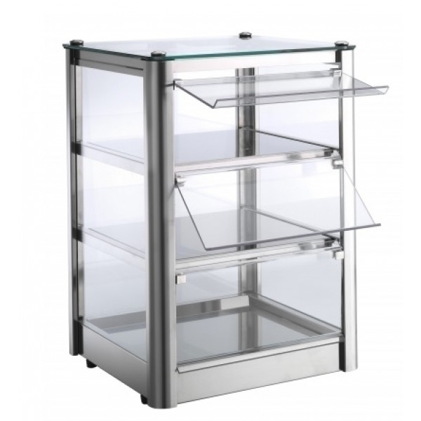 Vetrina espositore da banco neutra TP in lamiera di acciaio inox Modello KB33N