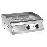 Fry top elettrico da banco Modello FT2R Piano di cottura rigato Potenza 6000 W