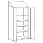 Armadio Portaoggetti in acciaio inox 430 IXP n.2 ante a battente profondità anta cm 50 Modello S5069405430