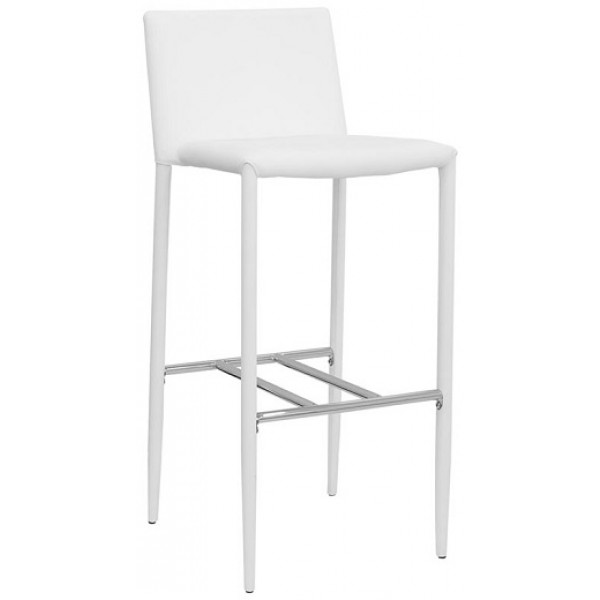 Sgabello da interno TESR Struttura in metallo cromato Rivestimento in ecopelle Modello 1007-F600