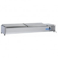 Vetrina refrigerata porta bacinelle Modello VRX18/38SS in acciaio INOX Compatibile con vaschette 8 x GN 1/3