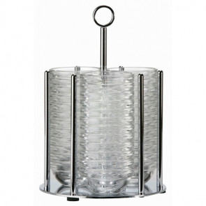 Stand portaciotole in inox Dimensioni ø mm. 175x255h Ciotole non comprese Modello 40284