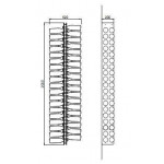 Espositore per bottiglie di vino classiche design verticale Doppio Capacità bottiglie 76 colore trasparente Modello Plex200DOUBLE