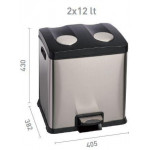 Pattumiera MDL a pedale raccolta differenziata Modello 106503