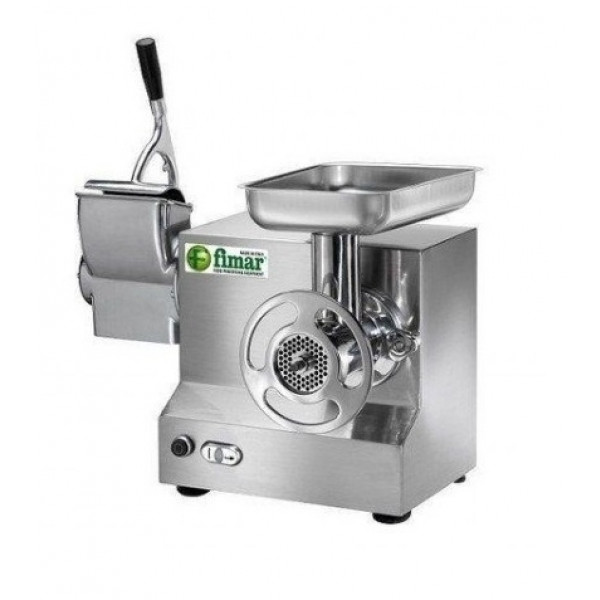 Abbinato Tritacarne Grattugia Gruppo macinazione in ghisa Produzione oraria Tritacarne: Kg/h 300 Produzione oraria Grattugia: Kg/h 40 Modello 22ATG