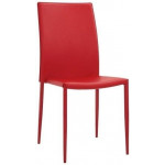 Sedia impilabile da interno TESR Struttura  in metallo verniciato Rivestimento in ecopelle Modello 1105-RF91