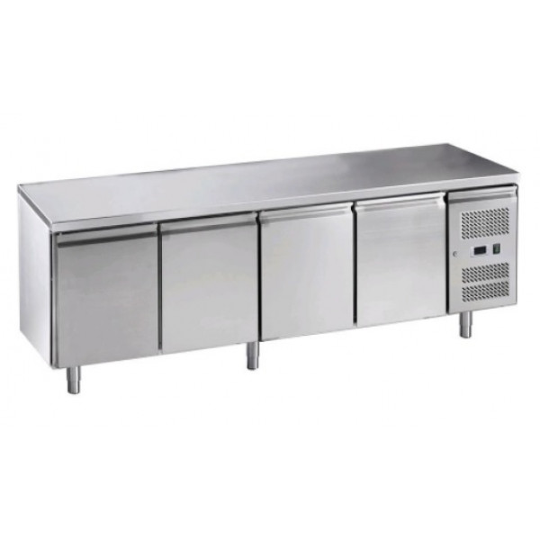 Tavolo Refrigerato 4 porte In acciaio inox AISI 210 ForCold  GN1/1 (cm 53 x 32,5) ventilato Modello G-GN4100BT-FC
