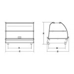 Espositore/Vetrinetta Bold Modello Vista Bold Brioches P2 calda due piani Potenza watt 300