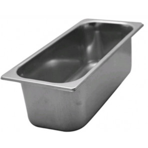 Bacinella gelateria in acciaio inox Capacità 6,5 Lt Dimensioni mm. L 360 x P 250 x 80 h Modello BG360250080