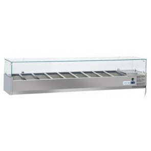 Vetrina refrigerata porta bacinelle Modello VRX20/38 in acciaio INOX Compatibile con vaschette 9 x GN 1/3