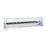 Vetrina refrigerata porta bacinelle Modello VRX22/38 in acciaio INOX Compatibile con vaschette 10 GN 1/3 (non incluse)