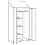 Armadio Portascope in acciaio inox 430 IXP n.2 ante a battente profondità anta cm 50 Modello S5069602430