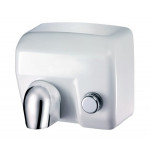 Asciugamani elettrico in acciaio porcellanato bianco a Pulsante MDL Potenza nominale: 2400 W Potenza motore 200 W Giri/m: 5.500 rpm Modello 704175