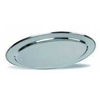 Vassoio in acciaio inox ovale con bordo arrotondato Modello 419-4