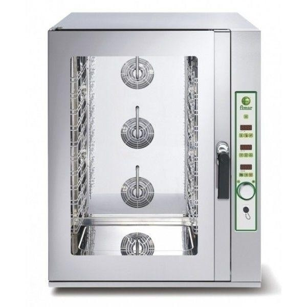 Forno misto convezione/vapore diretto digitale Modello TOP10D Ventilatore contrifugo con autoreverse Capacità camera cottura 10x600x400 GN1/1
