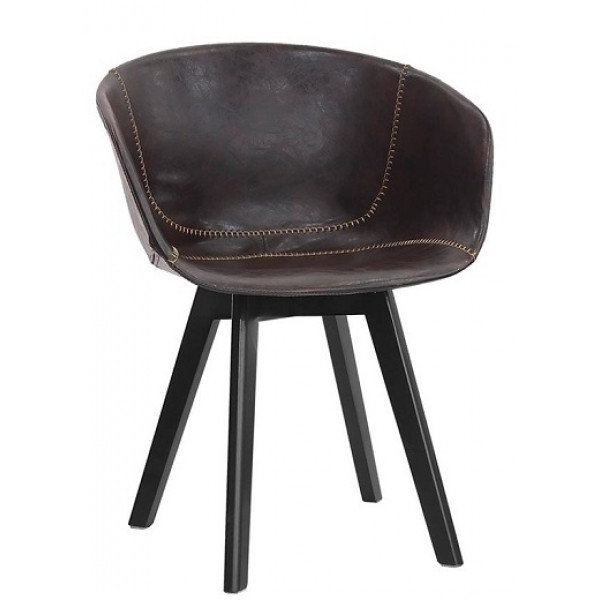 Poltroncina da interno TESR Struttura in legno Rivestimento in ecopelle Modello 1422-YM1