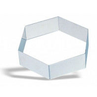 Esagono in acciaio inox Altezza 4,5 cm Modello 636-0