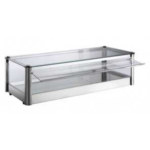 Vetrina espositore da banco Calda TP Modello KB81R in lamiera di acciaio inox Potenza 800 W